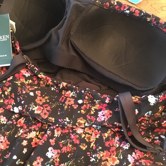 Ralph Lauren Floral Bandeau Strapless Swimsuit - Picture 4 of 5